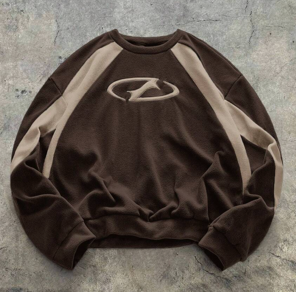 Knitted sweatshirt - Brown