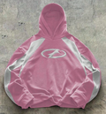 Hoodie - Pink and White
