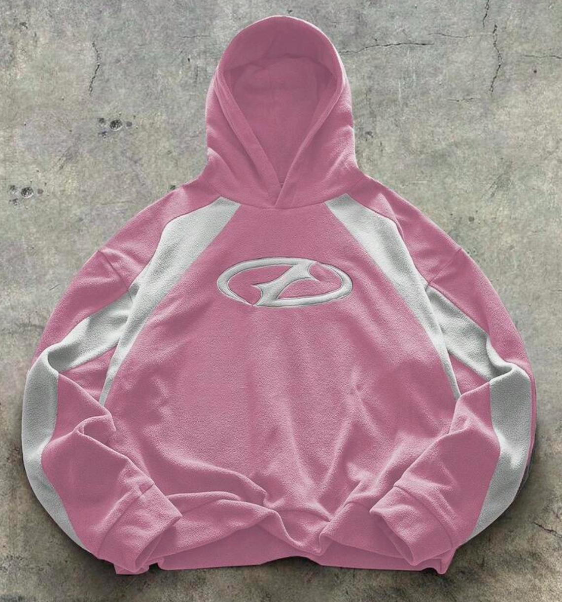 Hoodie - Pink and White