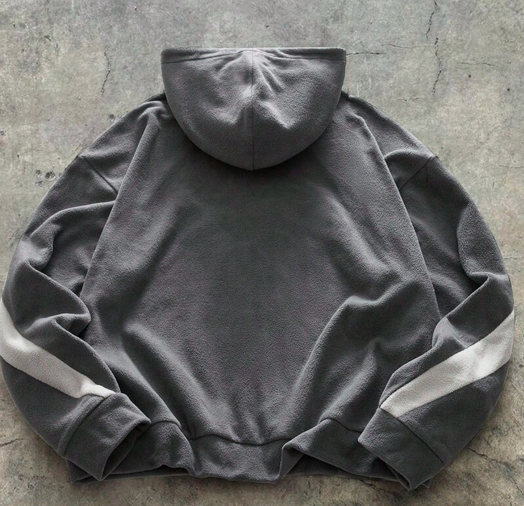 Hoodie - Grey and White